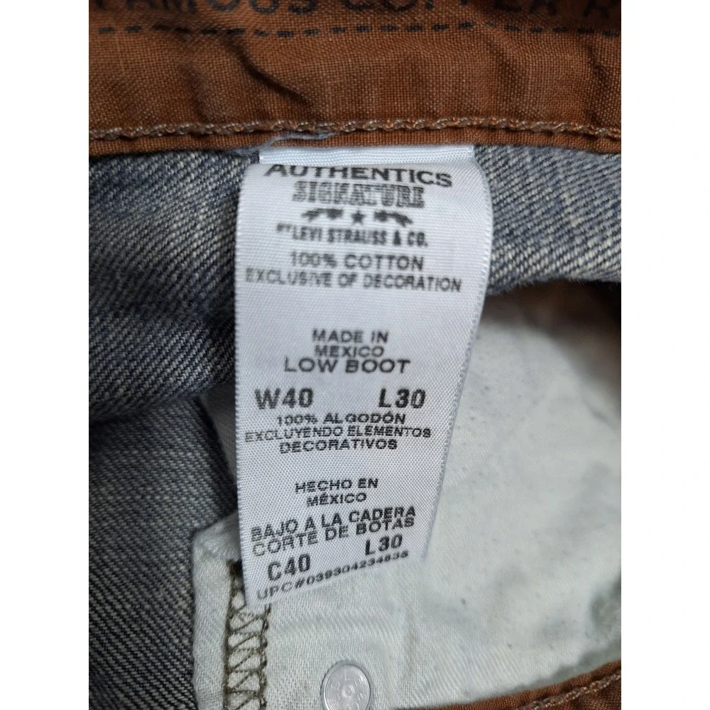 LEVI Strauss Signature Low Boot Jean Sz 40 Blue Copper Riveted Strength Western - Picture 5 of 7